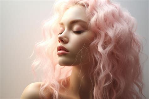 Premium Photo Woman With Pink Hair Posing For Picture