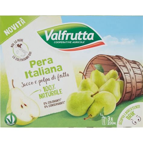 Valfrutta Succo Pera Brik Slim Cl20x3