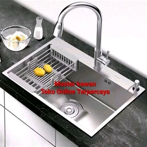 Jual Paket Kitchen Sink Stainless INOBE 6045 TIRISAN TARIK Bak Cuci