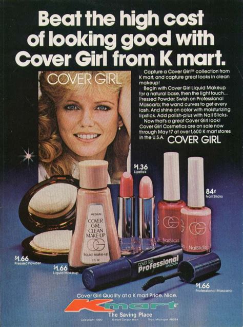 Cheryl Tiegs For K Mart Cover Girl Make Up Ad 1980 Vintage Makeup Ads