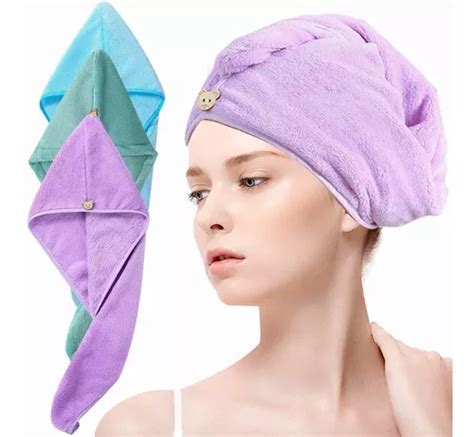 Toallas De Cabello De Microfibra Rapid Gorro Turbante 3pcs Meses Sin