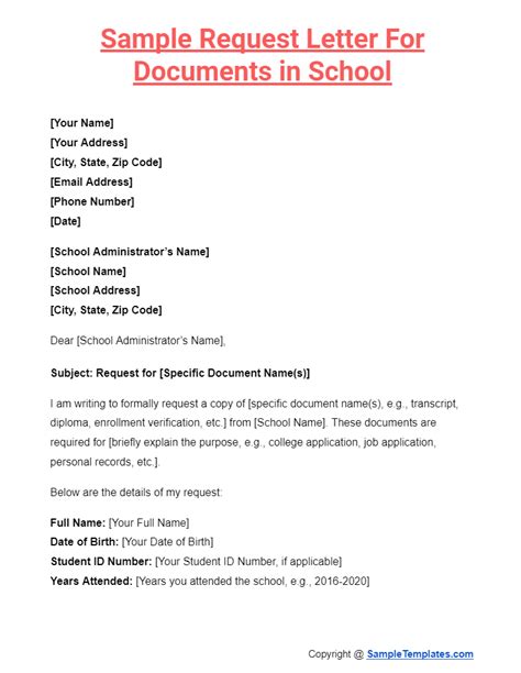 Free 14 Sample Document Request Letter Templates In Word Pdf