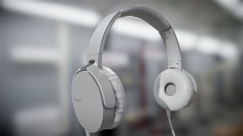 Sony Mdr‐xb550ap Headphones Grayish White 3d Model By Virtry Teams Cbc1188 Sketchfab