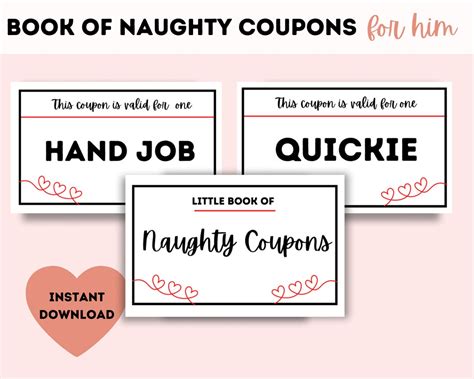 Naughty Sex Coupons Valentines Gift For Him Valentine S Gift For Boyfriend Sex Coupons