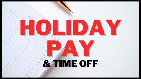 Holiday Pay Time Off Your Questions Answered YouTube