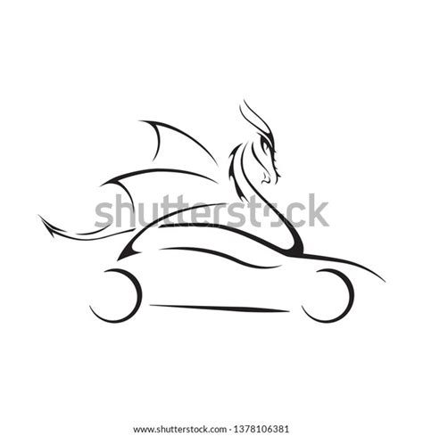 Car Dragon Vector Logo Icon Stock Vector Royalty Free 1378106381