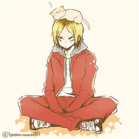 Kozume With A Cat Kenma Haikyuu Anime Kenma Kozume