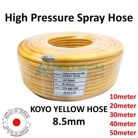 KOYO 8 5MM High Pressure Spray Air Hose Compressor Hose PVC Yellow