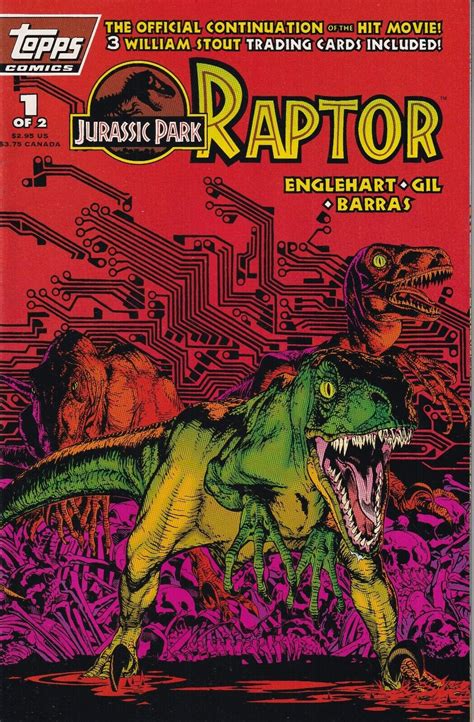 Jurassic Park Raptor Topps Comics Official Continuation Of The