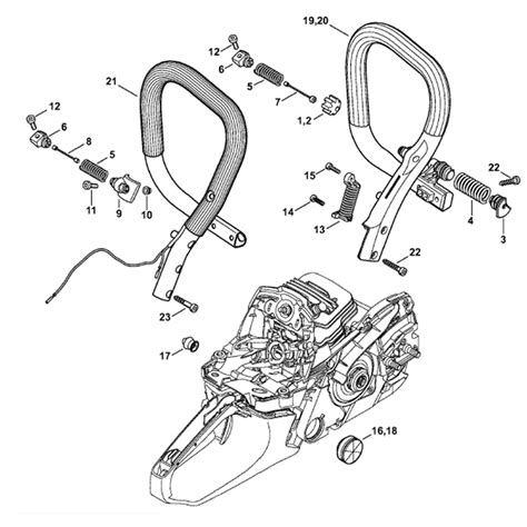 Stihl MS 261 Chainsaw (MS261 CBE) Parts Diagram, AV system