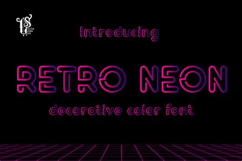 Retro Neon – Opentype SVG Color Font | Fonts ~ Creative Market