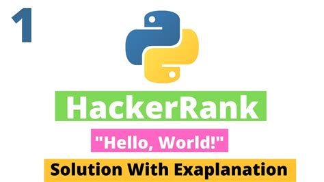 1 Hello World In Python3 Hackerrank Python Solutions YouTube