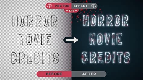 Premium Vector | Horror movie editable text effect, font style