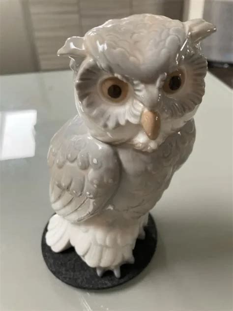 Daisa Nao By Lladro Hand Made Porcelain Spain Owl Figurine Home