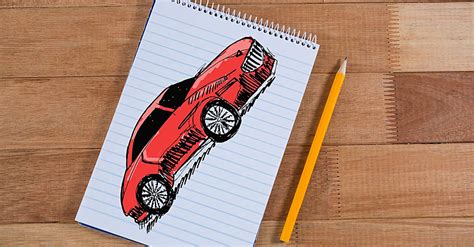 Cartoon Car Image Sketch Background Vector Image Sketch Background