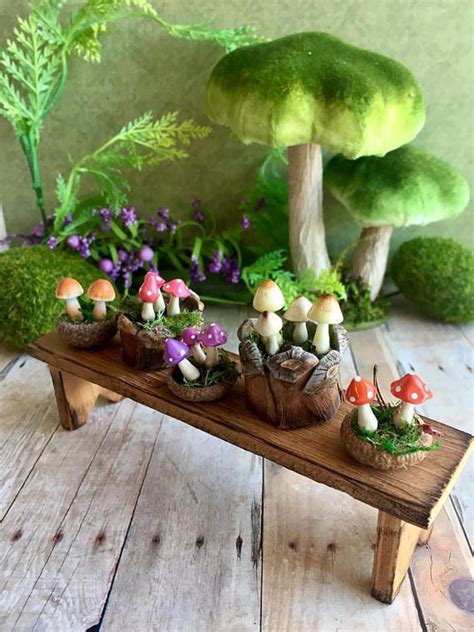 Fairy Garden Mushroom Collection Handmade Miniature Mushrooms