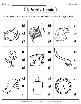 L Blends Worksheets Simple Living Creative Learning Worksheets Library