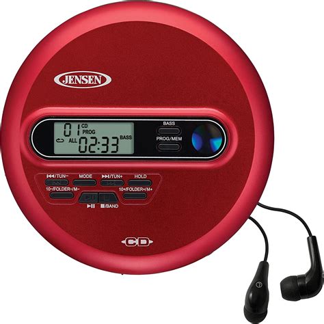 Jensen CD-65 Portable Personal CD Player CD/MP3 Player + Digital AM/FM ...