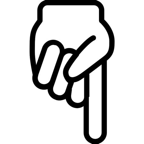 Pointing Down Finger Vector Svg Icon Svg Repo