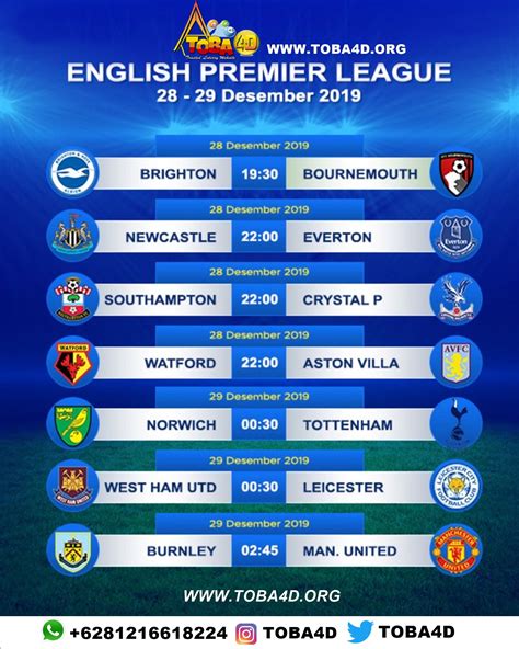 Jadwal Liga Inggris Homecare