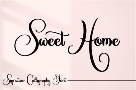 Sweet Home Font By Abodaniel Creative Fabrica