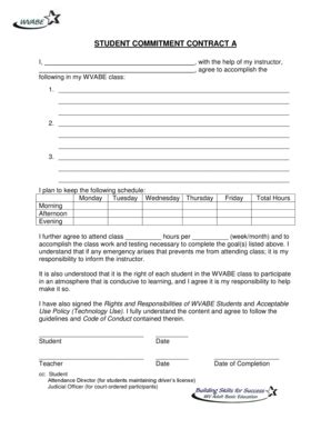 Commitment Contract Fill And Sign Printable Template Online