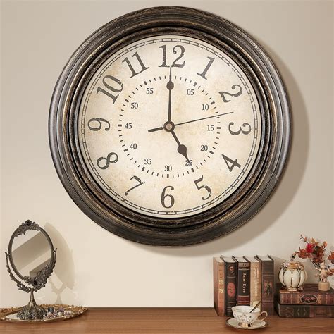 Wall Clock Vintage Wall Clocks For Living Room Accessories 12 Silent