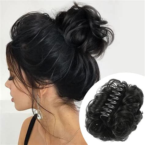 Amazon QIAORUIXIN Claw Clip In Hair Bun Messy Curly Clip In Claw