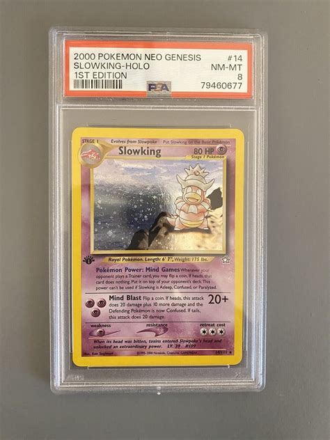 Slowking 14 111 1st Edition PSA 8 Neo Genesis Pokemon TCG WOTC