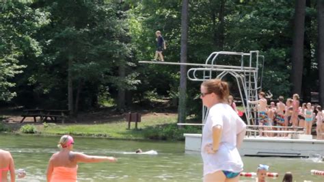 High Diving Board Table Rock State Park Beach Jump Youtube