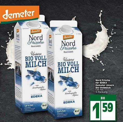 Demeter Nord Frische F R Edeka Demeter Unsere Bio Vollmilch Angebot Bei