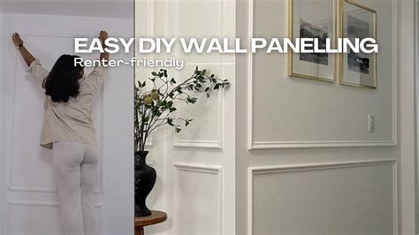 DIY Renter Friendly Wall Paneling Wainscoting EASY DIY WALL PANELLING