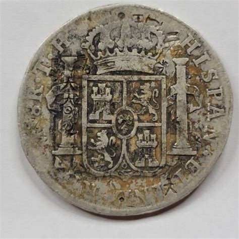 Mexico Reales Ink Chopmark Scarce Spanish Colonial Silver Coin