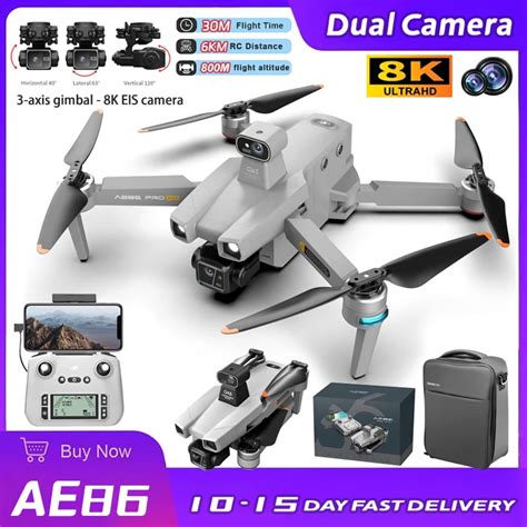 Dron Profesional Ae86 Con GPS 8k Evitaci N De Obst Culos 5G Wifi C Mara