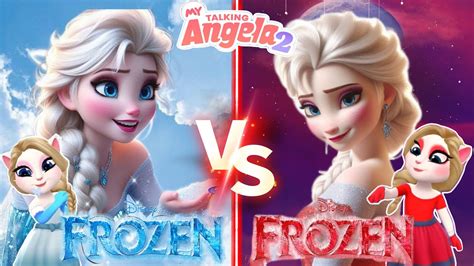 My Talking Angelam 2 Frozen Of Elsa VS Red Elsa VS Angela 2