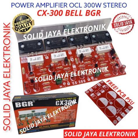 Jual Kit Power Ocl 300w Cx300 Stereo Cx 300 Sanken 2 Amplifier Bell Bgr