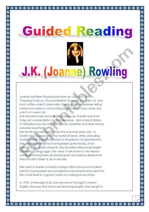 Harry Potter Series Comprehensive Project Guided Reading And Writing And Conversation Jk