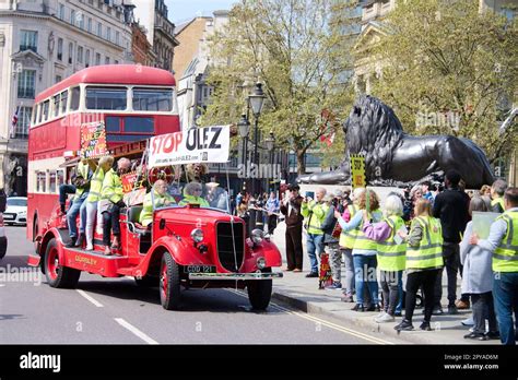 London Uk May Protesters Pictured At An Anti Ulez Protest