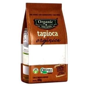 Calorias em 100 g Tapioca Orgânica e Fatos Nutricionais