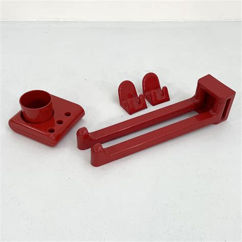 Vintage Red Bathroom Set By Makio Hasuike For Gedy 1970s