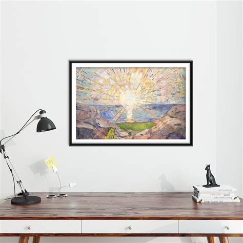 Edvard Munch The Sun Painting Photo Poster Print Etsy