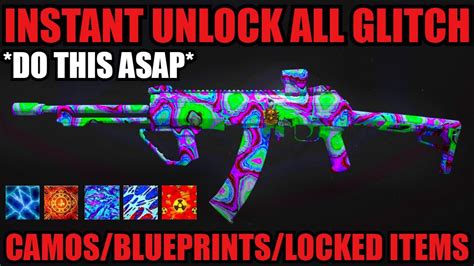 Do This Asap Instant Unlock All Glitch Mw New Camos Blueprint More