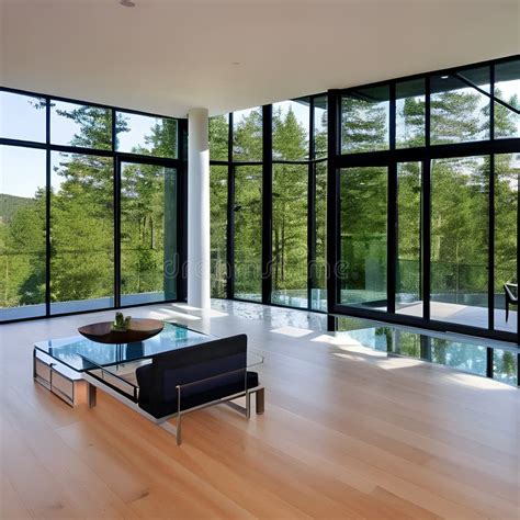 A Glass House With Floor To Ceiling Windows Expansive Views And A Minimalist Aesthetic1