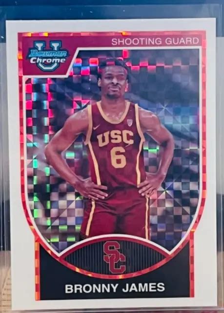 Bronny James Throwback X Fractor Bowman Chrome U Usc