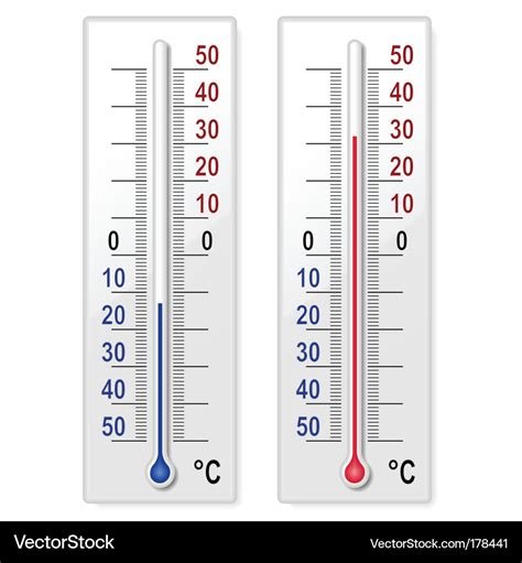 Set Of Thermometers Royalty Free Vector Image Vectorstock