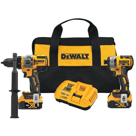 Dewalt Dck2100p2 20v Max Brushless Cordless 2 Tool Hammer Drill Driver