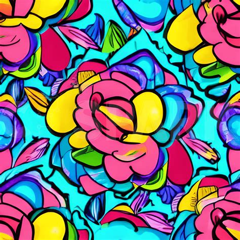 Lisa Frank Inspired Bold Bright Colors Seamless Pattern Creative Fabrica