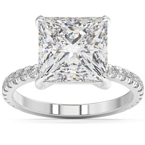 Pompeii 4 1 2 Ct Princess Cut Diamond Engagement Ring Lab Grown In