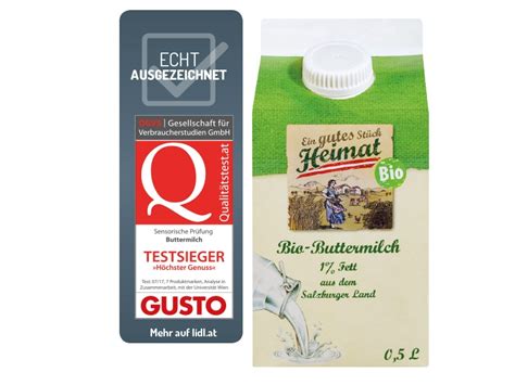 EIN GUTES STÜCK HEIMAT Bio Buttermilch natur Lidl Österreich