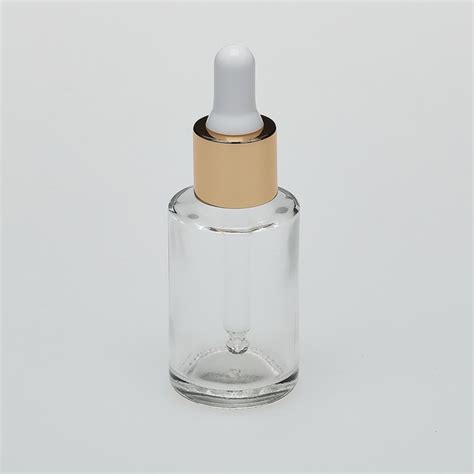 BulkPerfumeBottles 1 Oz 30ml Clear Cylinder Glass Bottle With